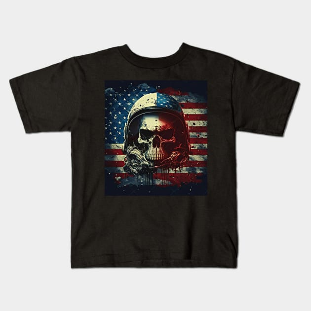 american flag airplane Kids T-Shirt by presstex.ua@gmail.com